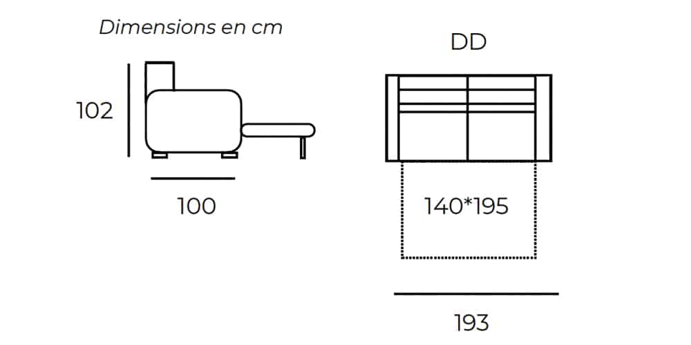 Dimensions Modèle 22NY JUPITER