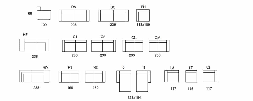 Dimensions Modèle 2451 Angle