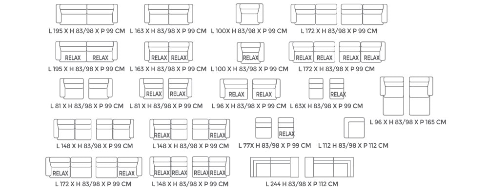 Dimensions Modèle 344E Angle