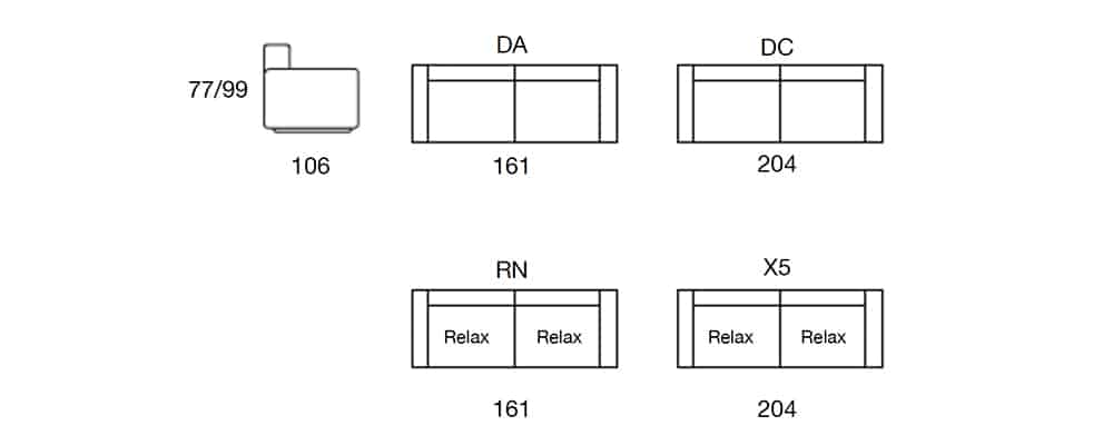 Dimensions Modèle P353