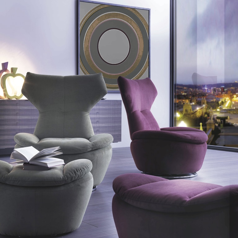 Fauteuil tissu pivotant