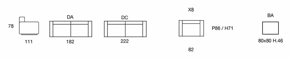 Dimensions Modèle 1449 Enzo