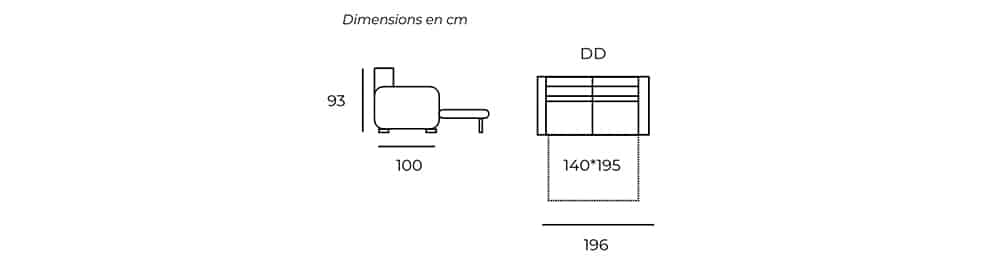 Dimensions Modèle 16NY