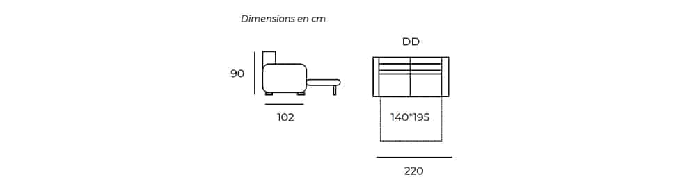 Dimensions Modèle 23NY