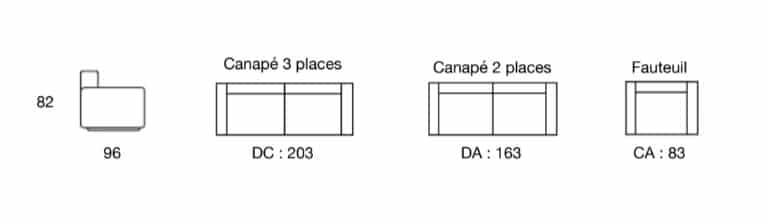 Dimensions MODÈLE P115