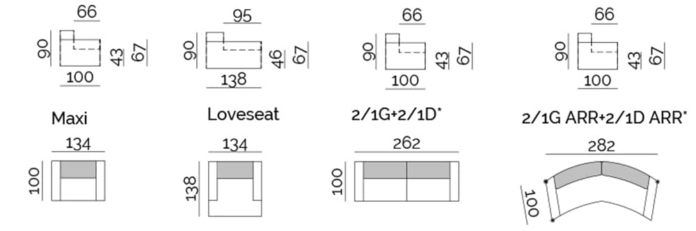 Dimensions MODÈLE MASTER