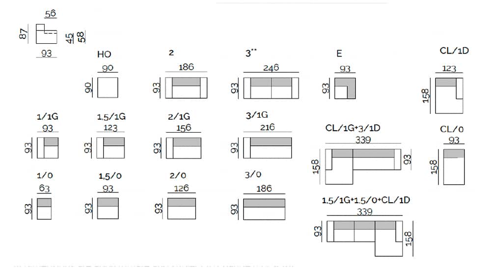 Dimensions MODÈLE SWING