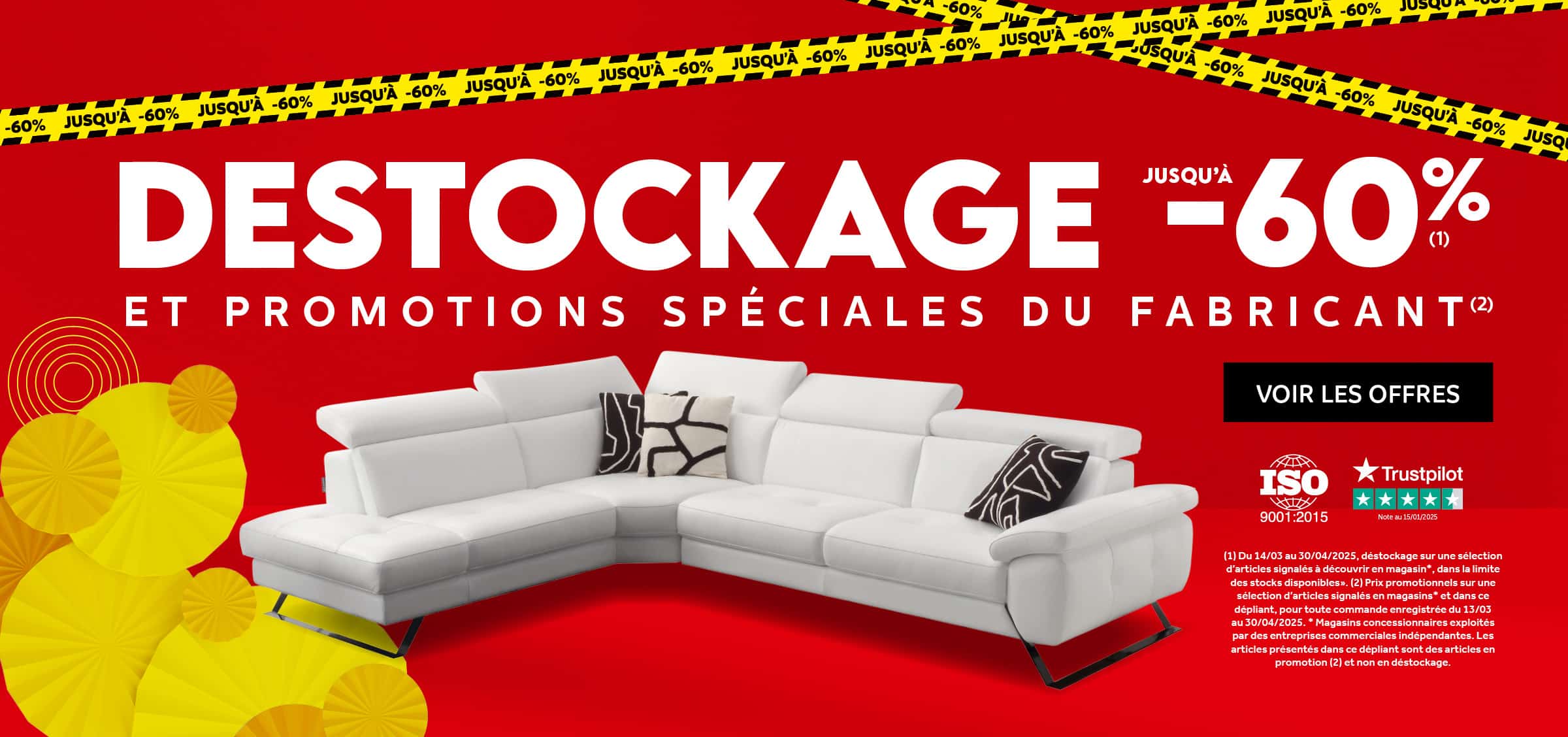 Déstockage jusqu'à -60%