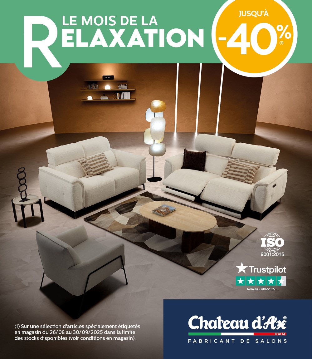 Le mois de la Relaxation. Jusqu'à -40%