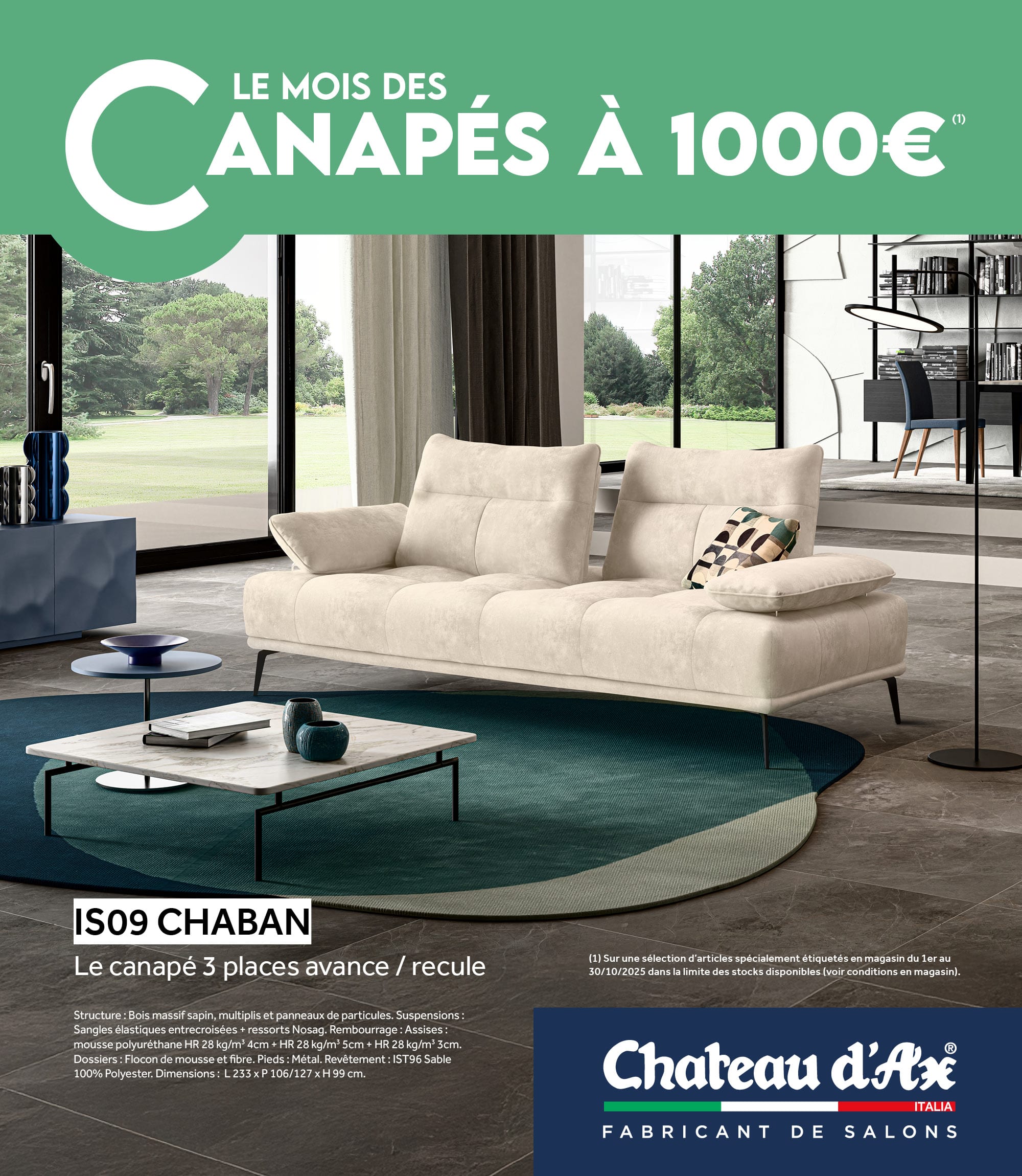 Le mois des canapés à 1OOO€