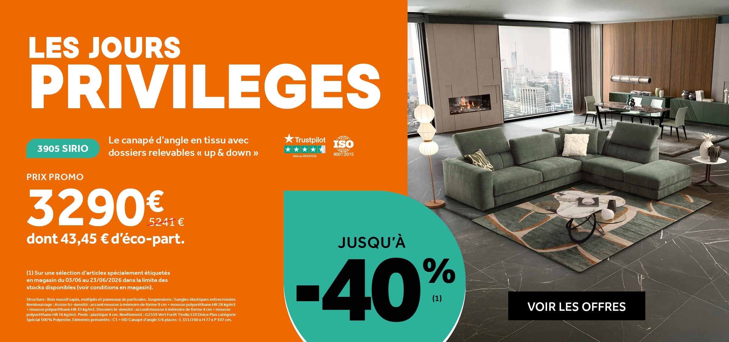 Les jours privilèges jusqu'à -40%