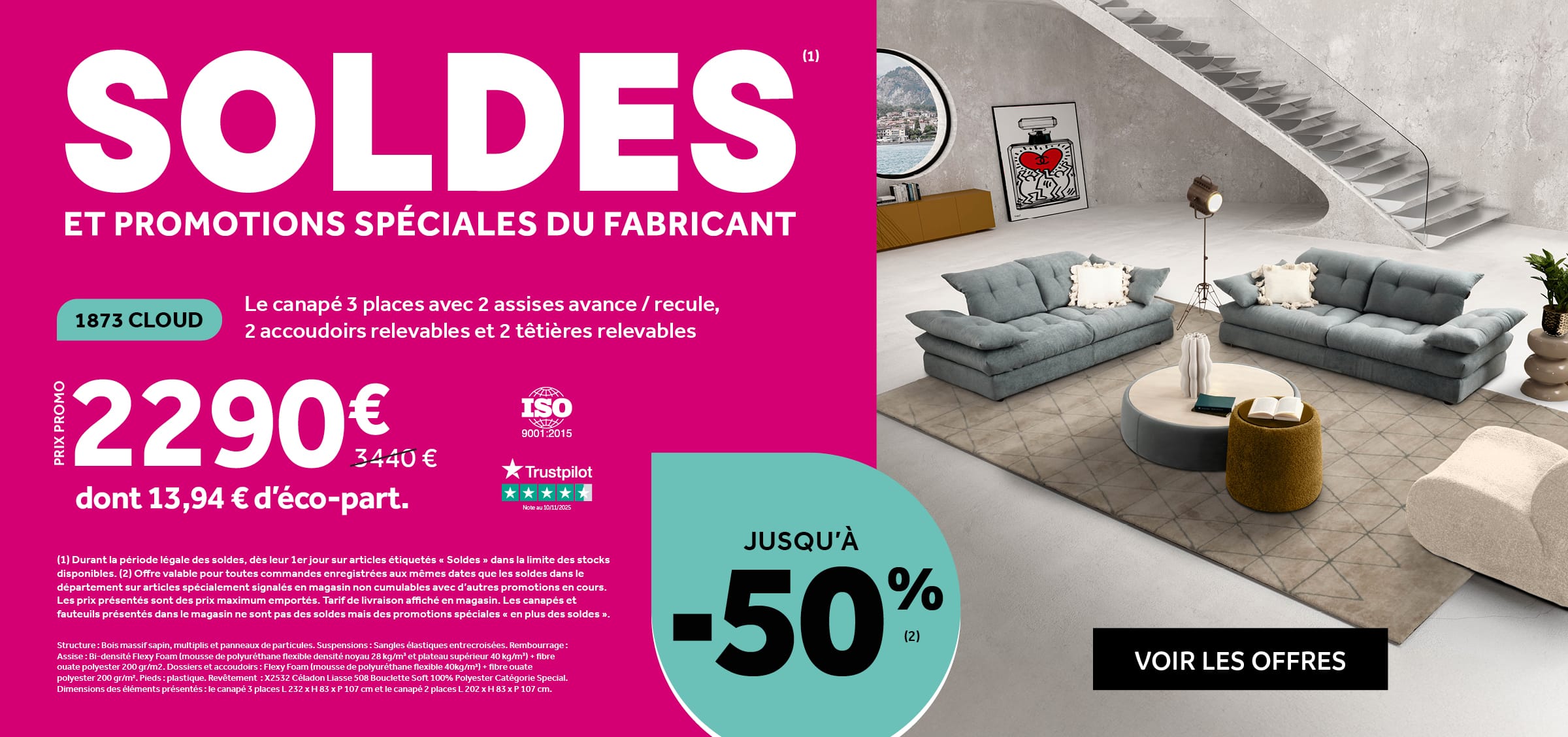 Soldes d'été jusqu'à -50%