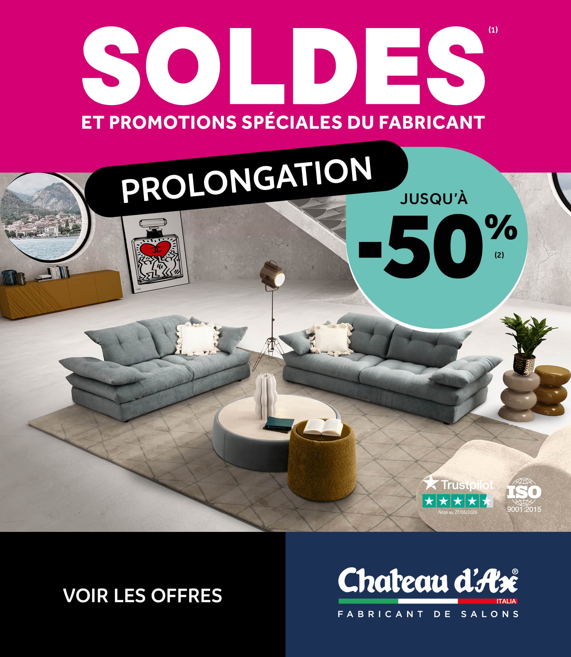 Soldes d'été jusqu'à -50%