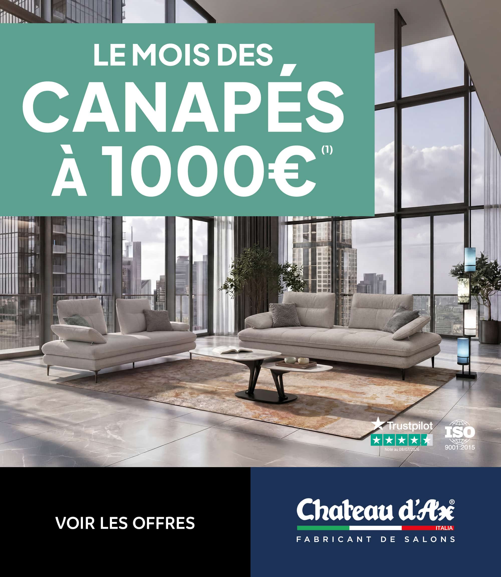 Le mois des canapés à 1000€