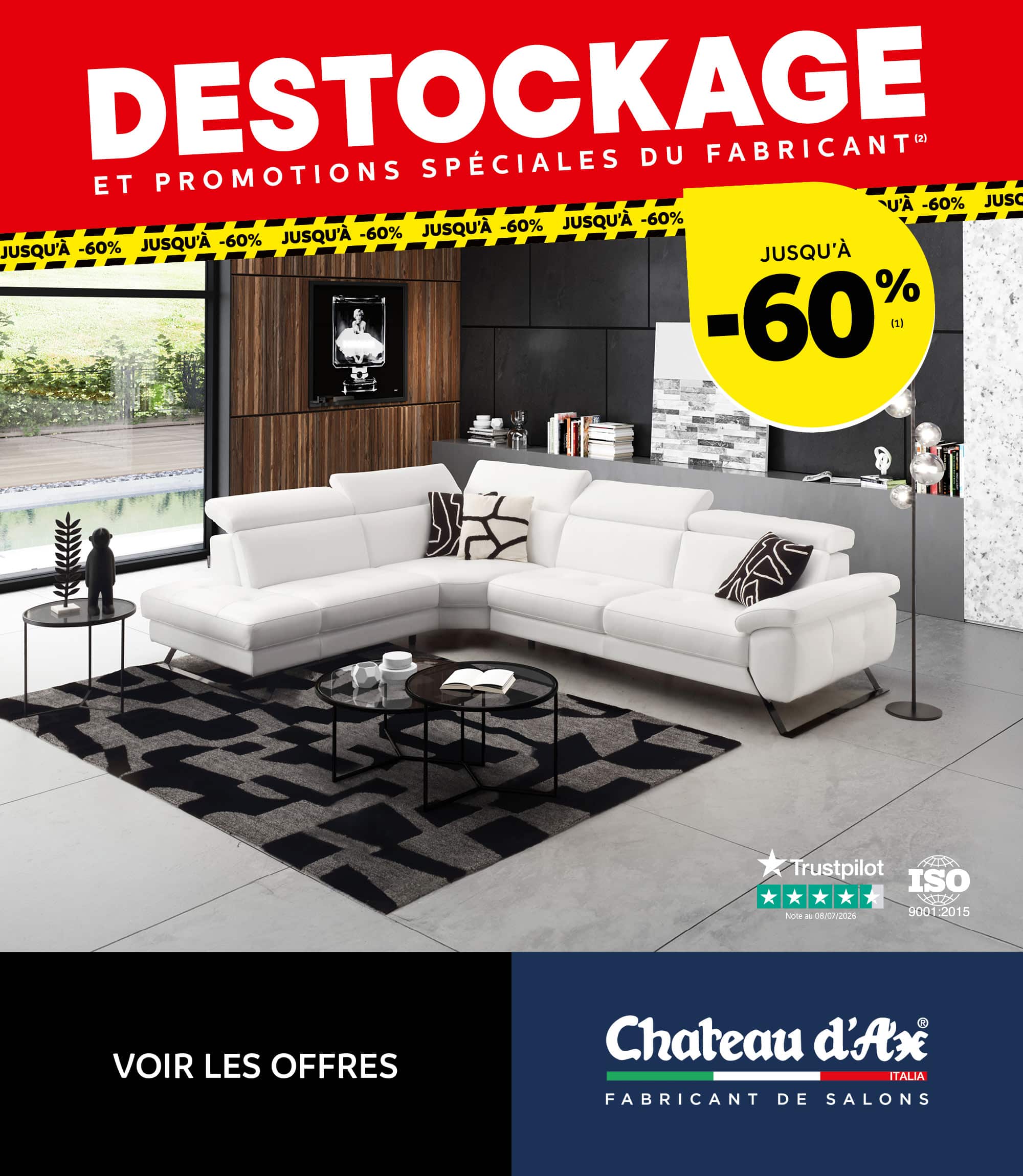 Déstockage et promotions spéciales du fabricant, jusqu'à -60%