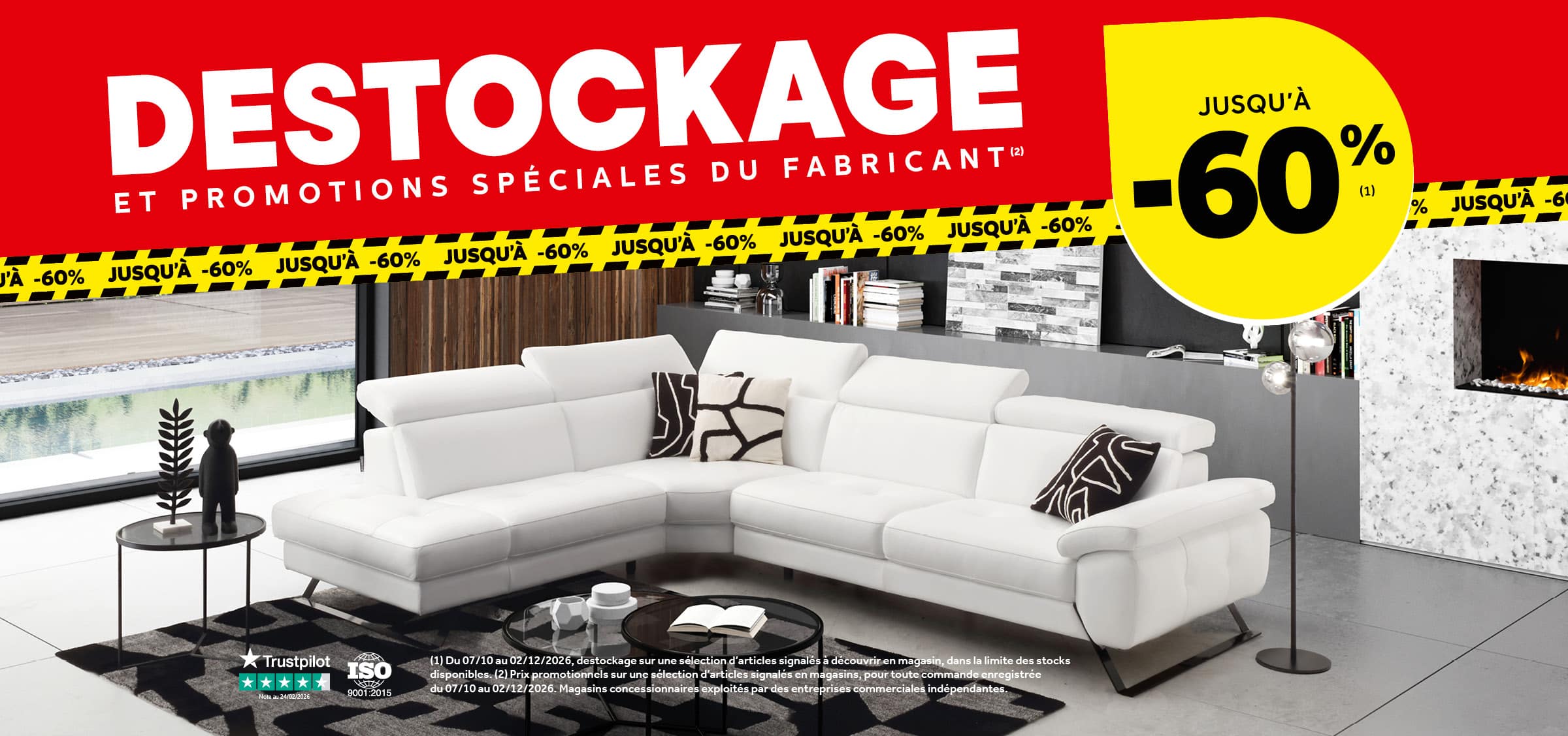 Déstockage et promotions spéciales du fabricant, jusqu'à -60%